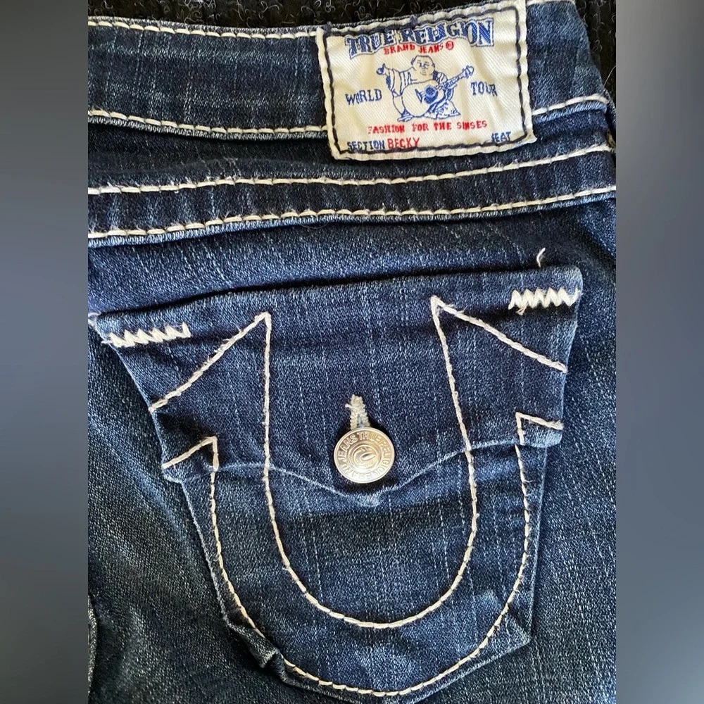 True Religion Designer jeans BECKY Big T -size 26 - Picture 3 of 13